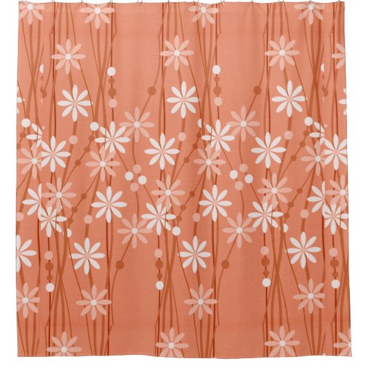 Koraalbloemen Shower Curtain Douchegordijn (Voorkant)