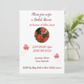 Koraalbloemen vlinder Vrijgezellenfeest Kaart (Staand voorkant)