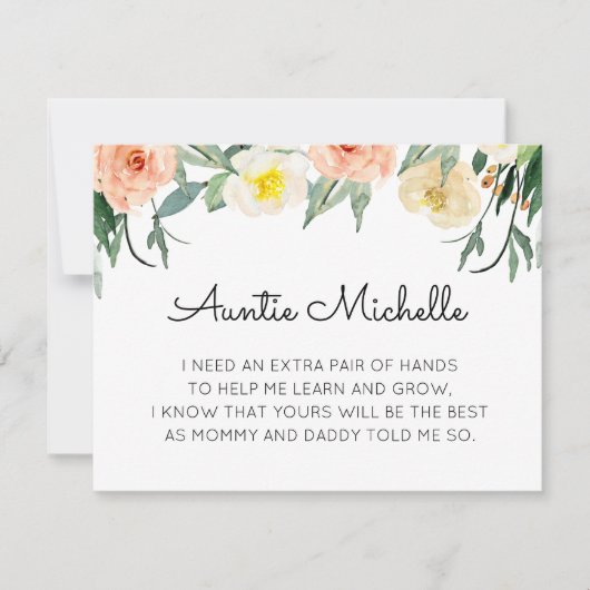 Koraalbloemen zullen mijn god zijn kaart (Voorkant)