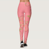 Koraalbloemige ontwerper leggings (Achterkant)