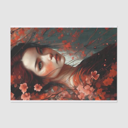 Koraalbloesem Droomontkoppeling Tissuepapier (Voorkant)