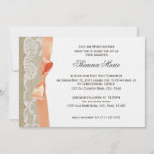 Koraalboog en burlap eerste communie kaart (Voorkant)