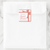 Koraalboog & witte Stippen Vrijgezellenfeest Vierkante Sticker (Tas)