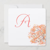 Koraalboom grijze boomstamboom RaspberryWedding In Kaart (Achterkant)