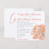 Koraalboom grijze boomstamboom RaspberryWedding In Kaart (Voorkant / Achterkant)