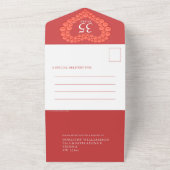 Koraalbruiloft 35 jaar feesten all in one uitnodiging (Buitenkant)