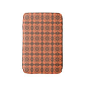 Koraalbruin geruite Argyle-patroon Badmat (Voorkant Verticaal)