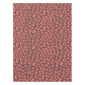 Koraalbruine Luipaardprint Tafelkleed (Voorkant)