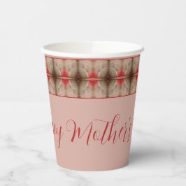 koraalbruinen en roosroze roze papieren bekers