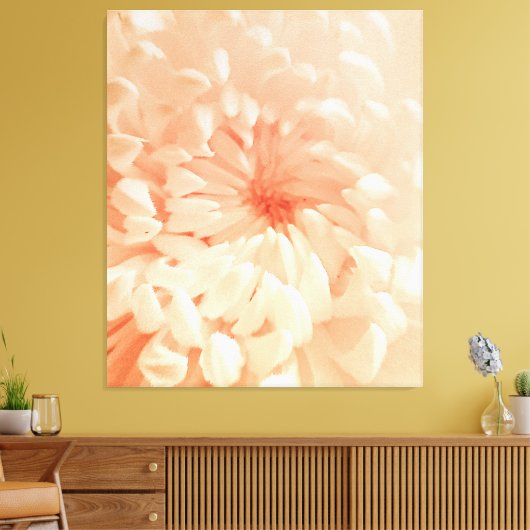 koraalchrysant canvas afdruk (Insitu (Woonkamer))