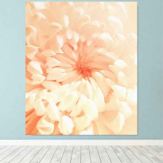 koraalchrysant canvas afdruk (Insitu (Houten vloer))