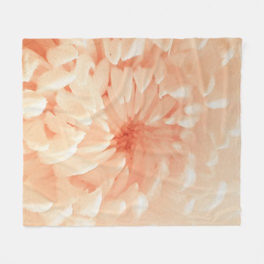 koraalchrysant fleece deken (Voorkant (Horizontaal))