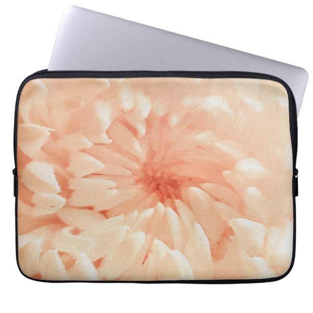 koraalchrysant laptop sleeve (Voorkant)