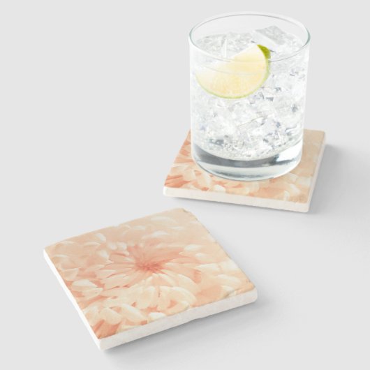 koraalchrysant stenen onderzetter (Zijkant)