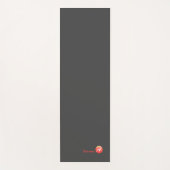 Koraalcirkelnaam initiaal Een golvende grijze yoga Yogamat (Voorkant)