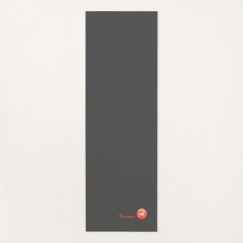 Koraalcirkelnaam initiaal Een golvende grijze yoga Yogamat