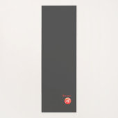 Koraalcirkelnaam initiaal Een golvende grijze yoga Yogamat (Achterkant)