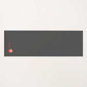 Koraalcirkelnaam initiaal Een golvende grijze yoga Yogamat (Voorkant (horizontaal))