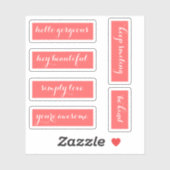 Koraalcitaten Calligrafie Typografie Sticker (Vel)