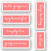 Koraalcitaten Calligrafie Typografie Sticker (Voorkant)