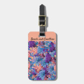 Koraalcollage Bagagelabel (Voorkant verticaal)