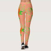 Koraalcrème en Sinaasappel Leggings (Achterkant)