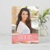 Koraaldeco Stripe fotograaf Kaart (Staand voorkant)