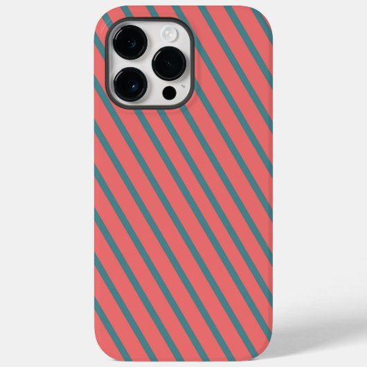 Koraaldiagonale strepen Case-Mate iPhone case (Achterkant)