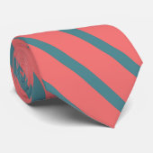 Koraaldiagonale strepen stropdas (Opgerold)