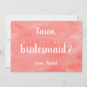 Koraaldromen bruiloft wordt mijn Bridesmaid Kaart (Voorkant)