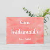 Koraaldromen bruiloft wordt mijn Bridesmaid Kaart (Staand voorkant)