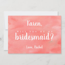 Koraaldromen bruiloft wordt mijn Bridesmaid Kaart