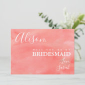 Koraaldromen zijn mijn Bridesmaid-kaartje Kaart (Staand voorkant)