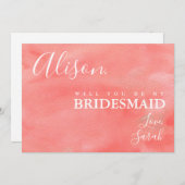 Koraaldromen zijn mijn Bridesmaid-kaartje Kaart (Voorkant / Achterkant)