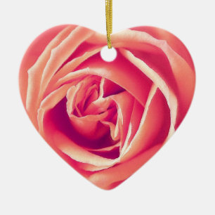 Koraaldruk voor roos keramisch ornament