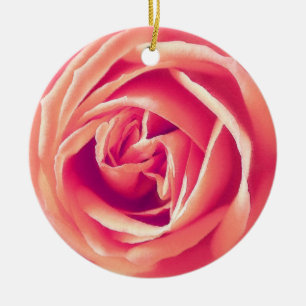Koraaldruk voor roos keramisch ornament