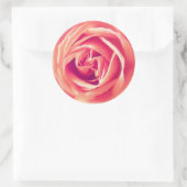 Koraaldruk voor roos ronde sticker (Tas)