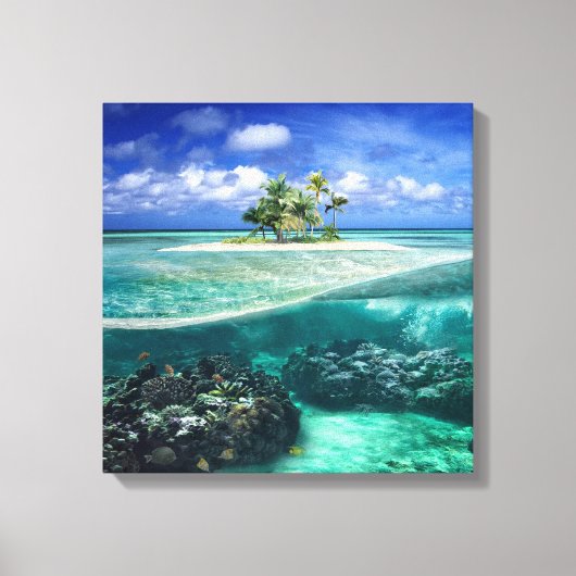 Koraaleiland Canvas Afdruk (Voorkant)