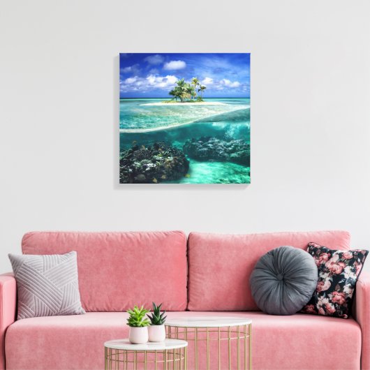 Koraaleiland Canvas Afdruk (Insitu (Woonkamer))