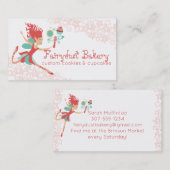 Koraalfee magie whisky koekje cupcake bakkerij visitekaartje (Voorkant / Achterkant)