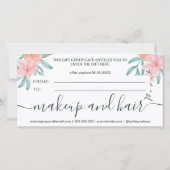 Koraalflorale waterverf logo gift certificaat (Achterkant)