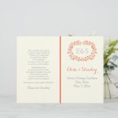 Koraalfoliën met lijst-trouwprogramma (Staand voorkant)