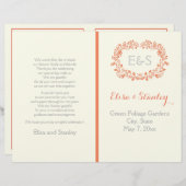 Koraalfoliën met lijst-trouwprogramma (Voorkant / Achterkant)