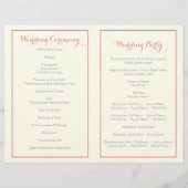 Koraalfoliën met lijst-trouwprogramma (Achterkant)