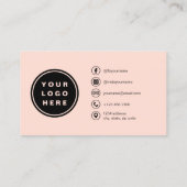 Koraalfoto met QR-code social media Visitekaartje (Achterkant)