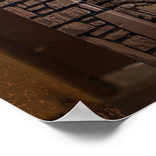 Koraalgerechtstrook op route 66 Poster (Hoek)