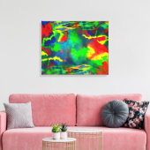 Koraalgetijden Abstract canvas Print (Insitu (Woonkamer))