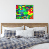 Koraalgetijden Abstract canvas Print (Insitu (Slaapkamer))