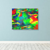 Koraalgetijden Abstract canvas Print (Insitu (Houten vloer))