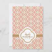 Koraalgoud Marokkaans Vrijgezellenfeest nodigt uit Kaart (Achterkant)